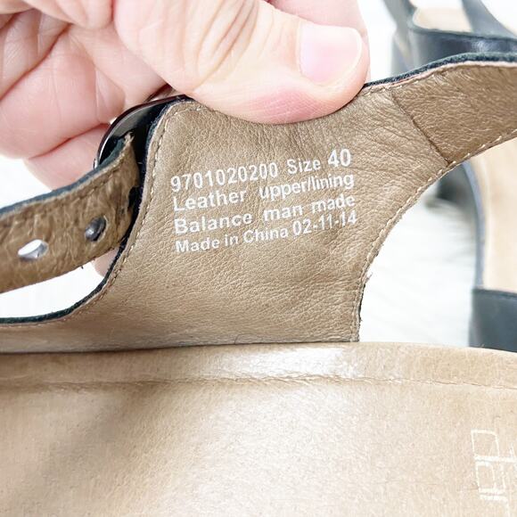 Dankso 40 EU 10 US Womens Black Leather Joanie Ankle Strap Comfort Sandals - Picture 8 of 11